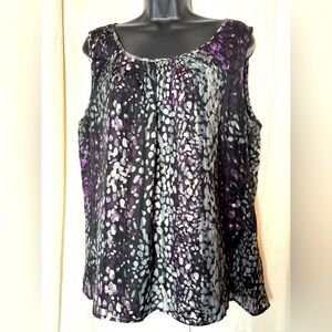 Kasper Women's Sz XL Sleeveless Layered Dressy Blouse